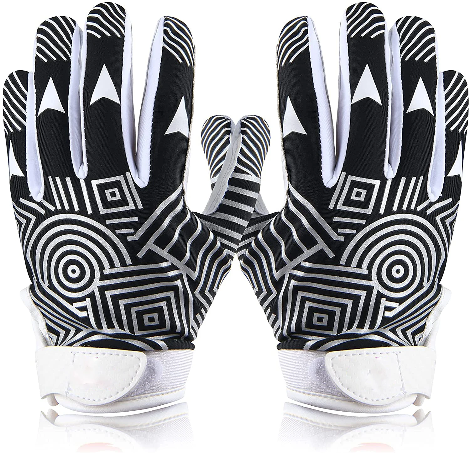 New Custom OEM Logo  American Football Gloves High sticky palm American sublimated back football gloves