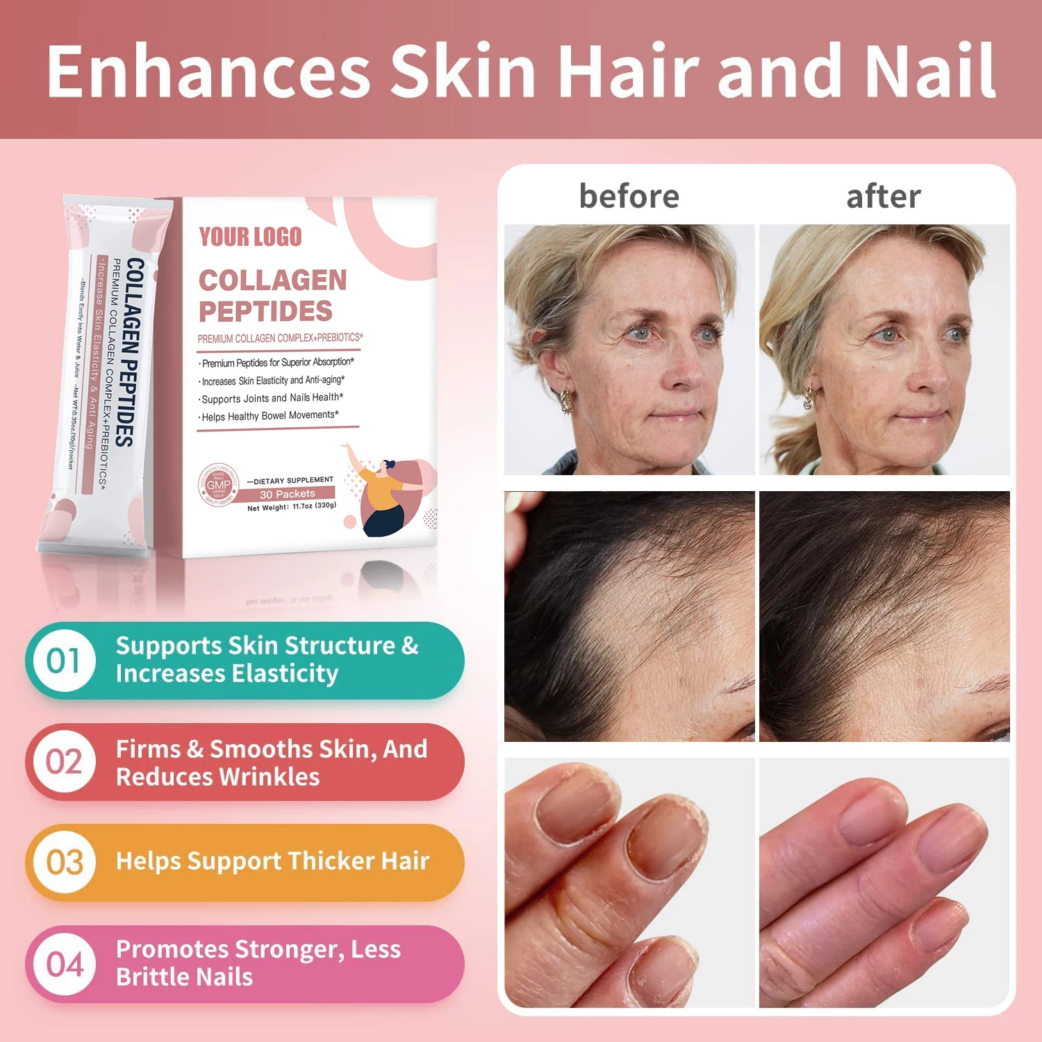 private label vanilla drink beauty collagen powder