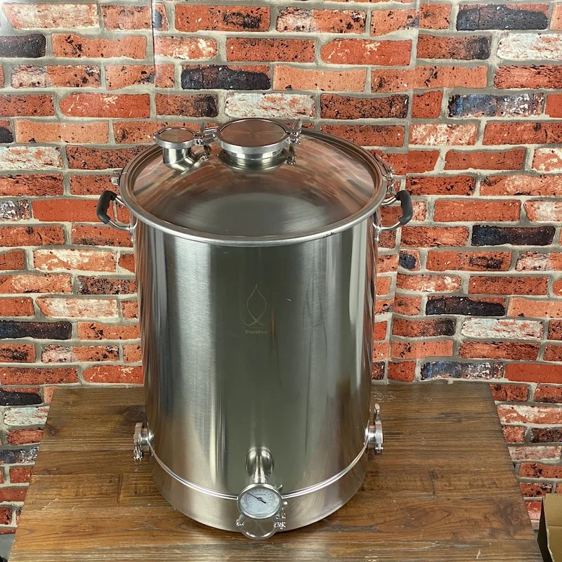 100L (22 Gal) Pot, Boiler, Tank, Fermenter with bell lid  Distillation, Rectification, Sanitary Steel SUS304