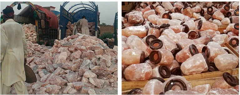 Himalayan ROCK SALT LAMP Fine Quality Wholesale himalyan salt lamp with Wood Base Electric Wire and Bulb