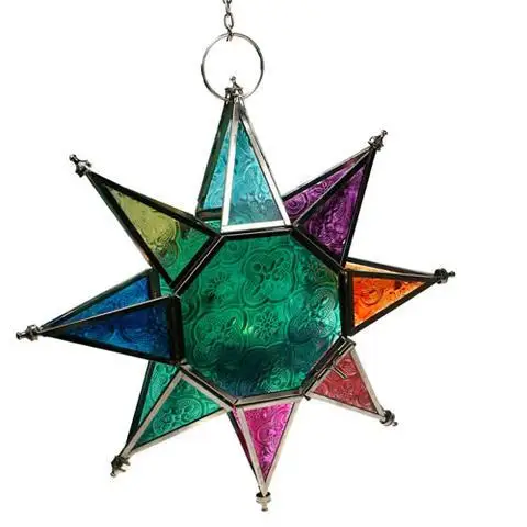 Handmade Metal Galvanized Hanging Star for Living Room Indoor & Outdoor Party decoration Roof Hanging Galvanized Star