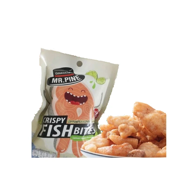 Crispy Fish Bite Lemon Sauce Flavour 20g MrPINE Famous Brand Premium Quality from Thailand for 100% Export Wholesale