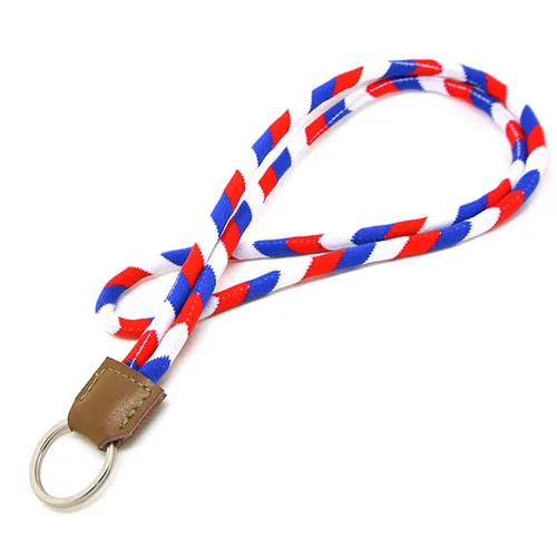 custom economy Cord ID Lanyards Promotional Round Jacquard Cord Lanyard