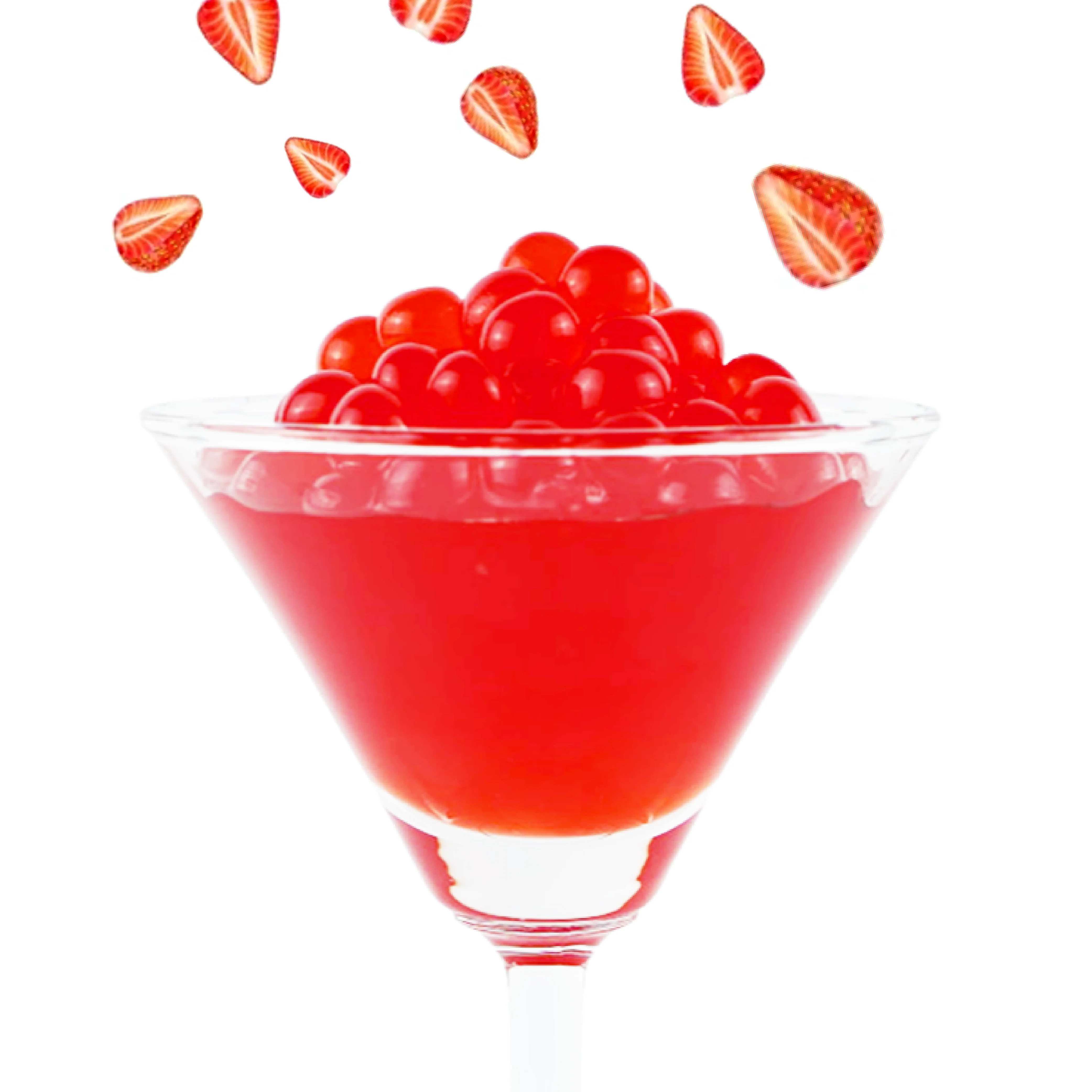 Оптовая продажа Тайвань клубничный ароматизированный поппинг boba