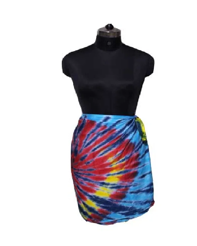 100% Rayon Fabric Ladies Beach Cover-Up Floral and Striped Pattern Sarong Tie Dye Bikini Wrap Beach Wear Sarong