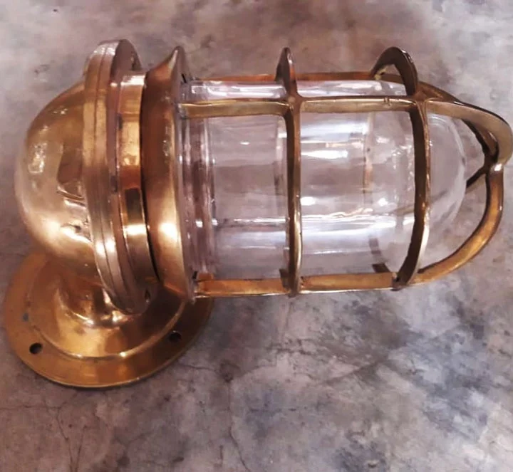 Marine Antique Brass Naval Patt Passage way Wall Light Bangladesh Ship Yard