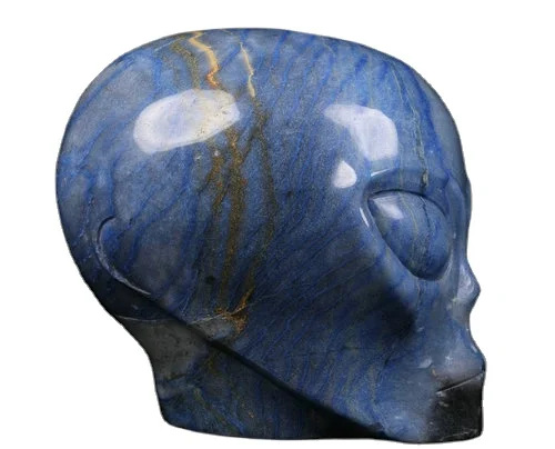 Mr Skull Crystal Skulls Wholesale  4 inches Blue Aventrine Female Alien Skulls   Carved Crystal Healing Crystals
