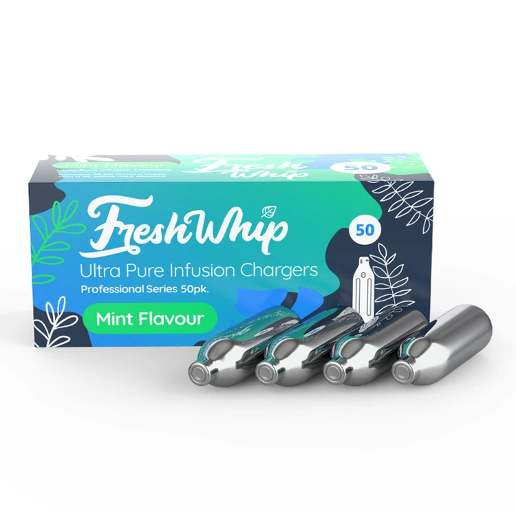 Высококачественные зарядные устройства FreshWhip для крема ментола для быстрой ароматизации-50x 8,2г