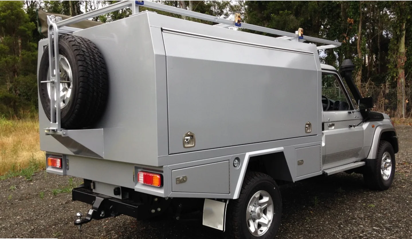 Heavy Duty Service Truck Box Transport Tray with Equipment Rack