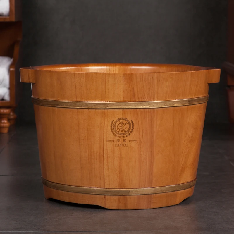 Salon pedicure basin Bowl wooden bathroom sink oak foot tub