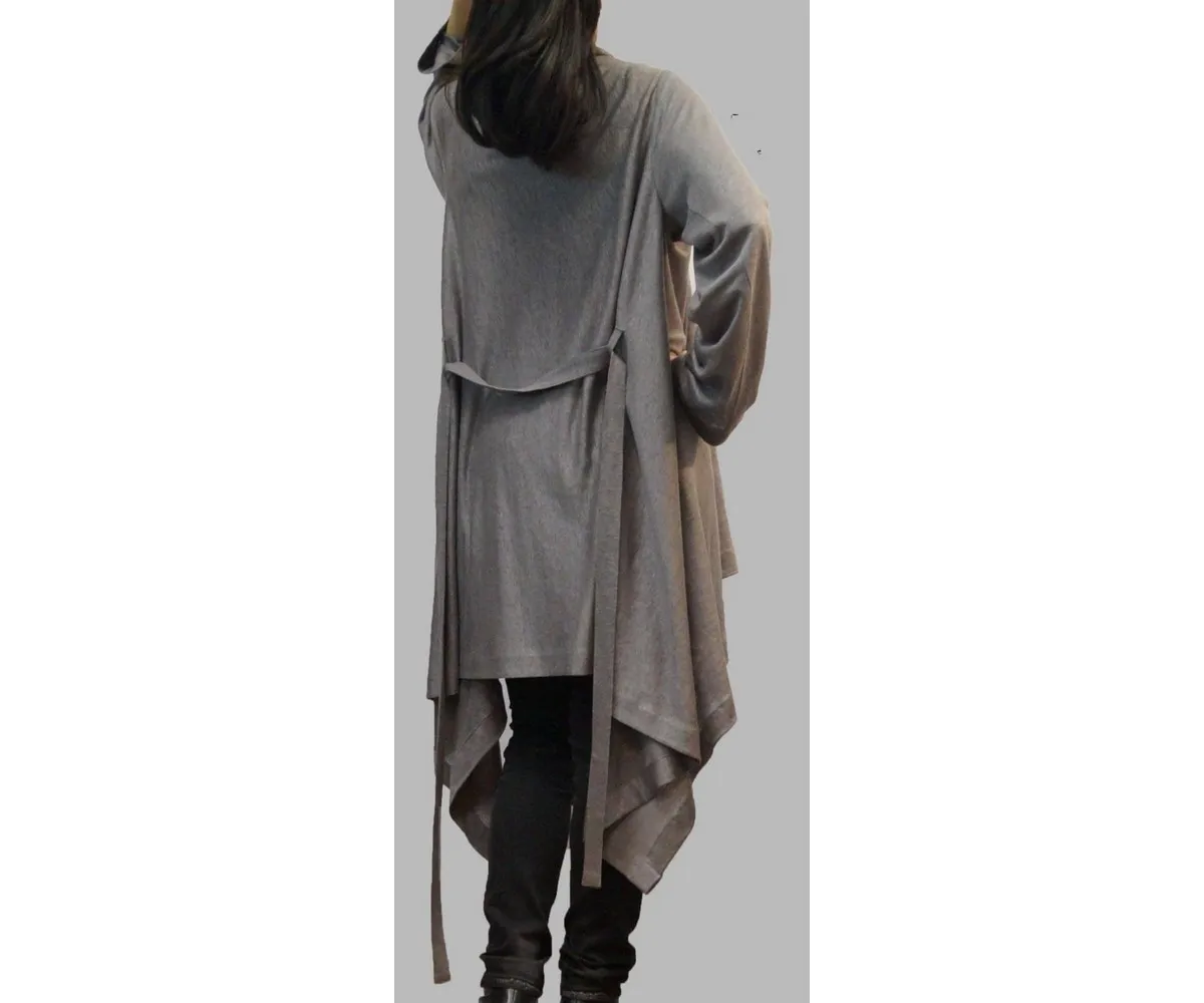 New Design Linen Asymmetrical Cardigan Light Loose Linen Knit Poncho Oversized Cardigan Jacket for Women High Quality