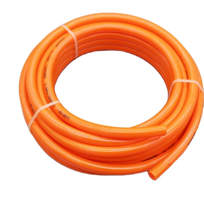 100M 16mm orange Air Compressor Hose Colored 95A hard Braided NBPT Mian line connection PU hose