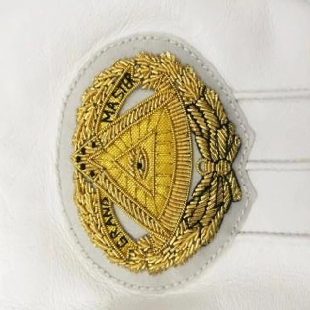 Custom Made Embroidery Logo Masonic Cotton Cheap high quality Gloves