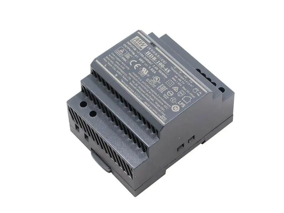  Он-лайн оплаты HDR-100-48 48VDC 1 92 в 2 W закрытый питания с одним выходом бренд Mean well представляет блок