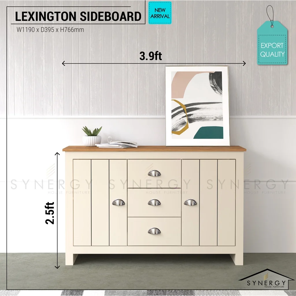 Multi purpose Sideboard - LEXINGTON Series - 3.9ft - Display Cabinet - Multifunctional Side Table for living room