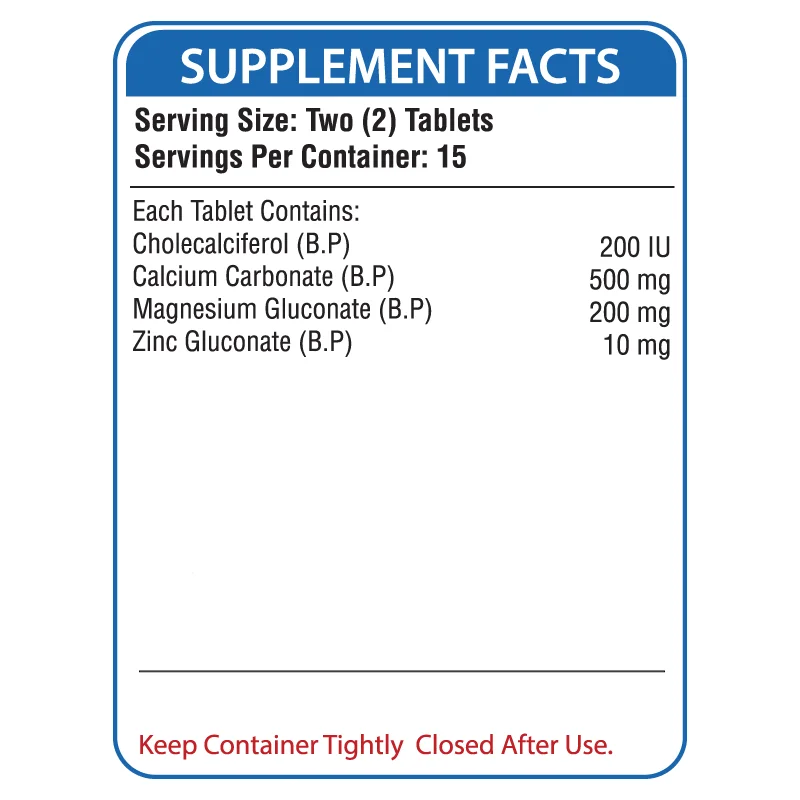 
NUCAL-K Halal Food Supplement Vitamin D K Calcium Carbonate Cholecalciferol Bones and Muscles Health Nutrifactor Healthcare Tab 