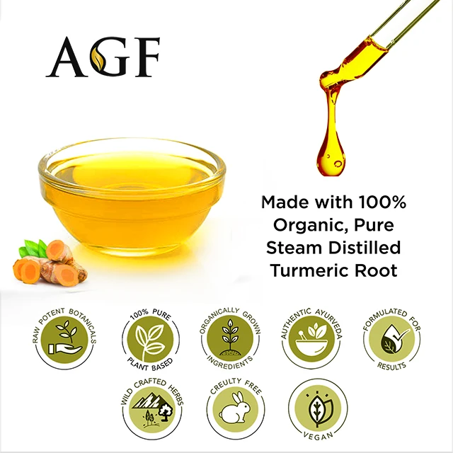 Organic turmeric oil bulk exporter / made with distilled turmeric root / Best used as skin care oil and aromatherapy oil