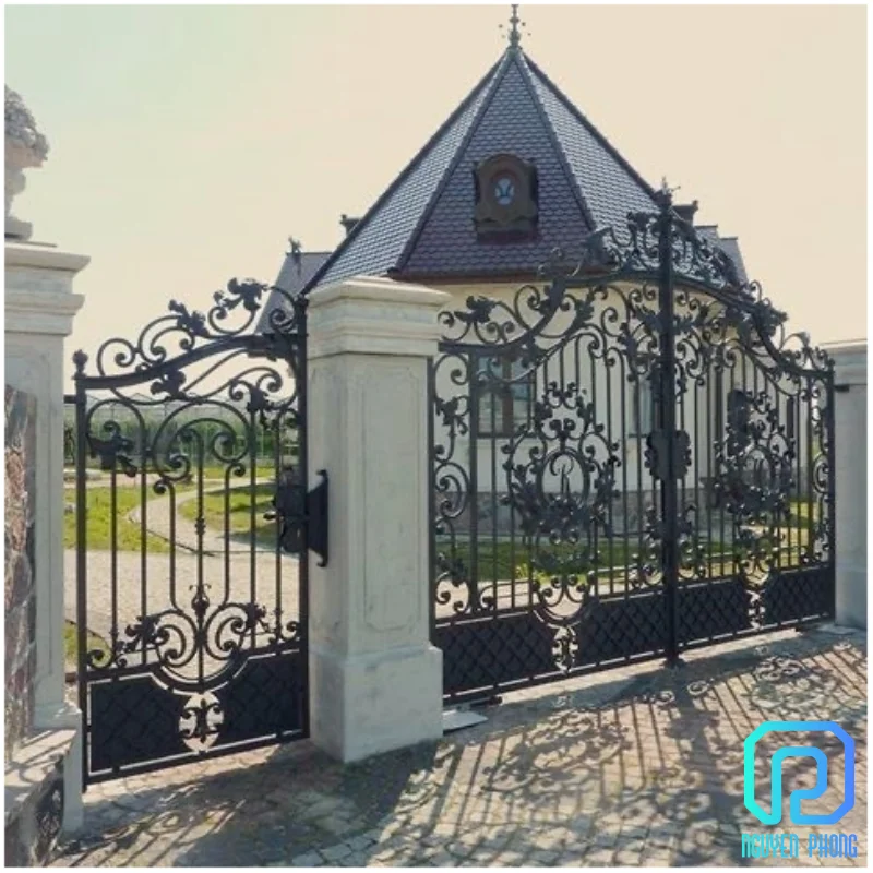 The Use Of Epoxy Paint And Hot Dip Galvanized For Custom High Quality Electric Driveway Gates, Wrought Iron Gates, Metal Gate