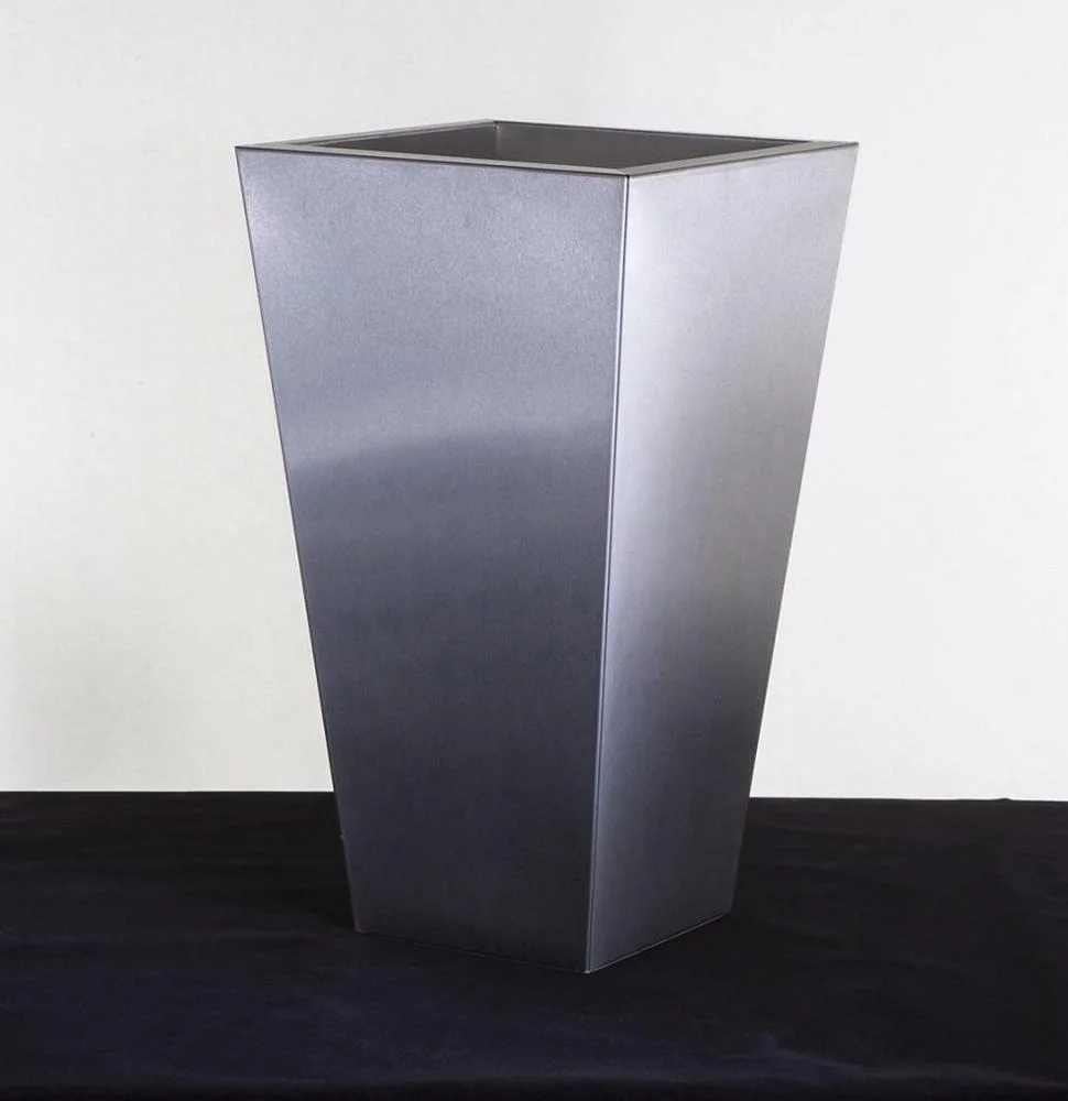 Tall Tapered Stainless Steel Large Outdoor Home Decorative Planter Pot
