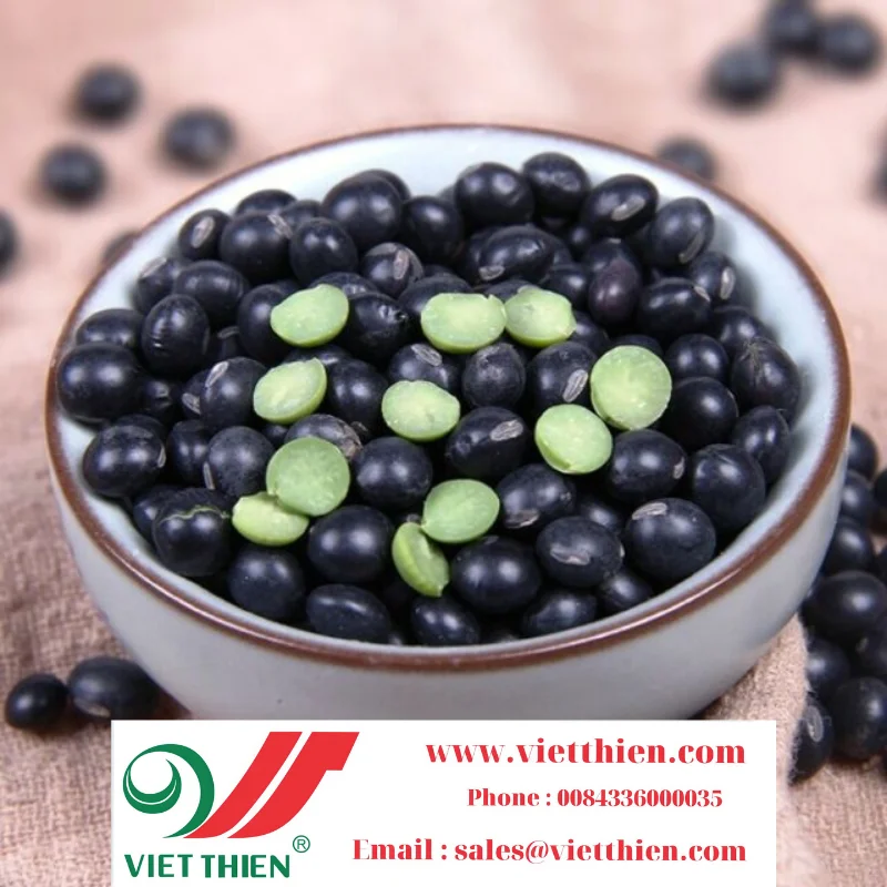 Black beans with green yolk are produced in large quantities at reasonable prices to ensure safety and quality