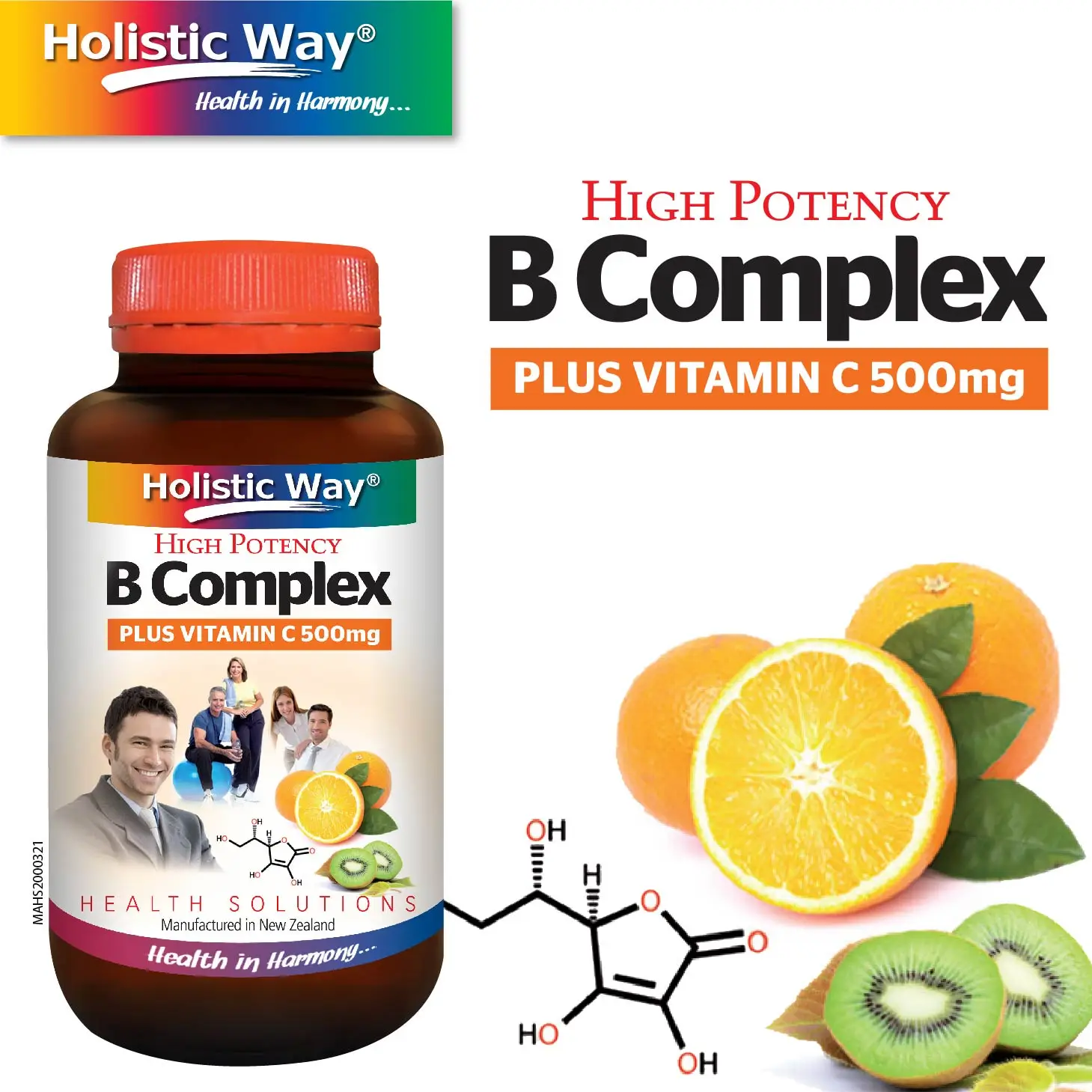 83 г антиоксидантный комплексный комплекс Way B Plus витамин C 500 мг повышает иммунную систему с 60 вегетарианскими капсулами