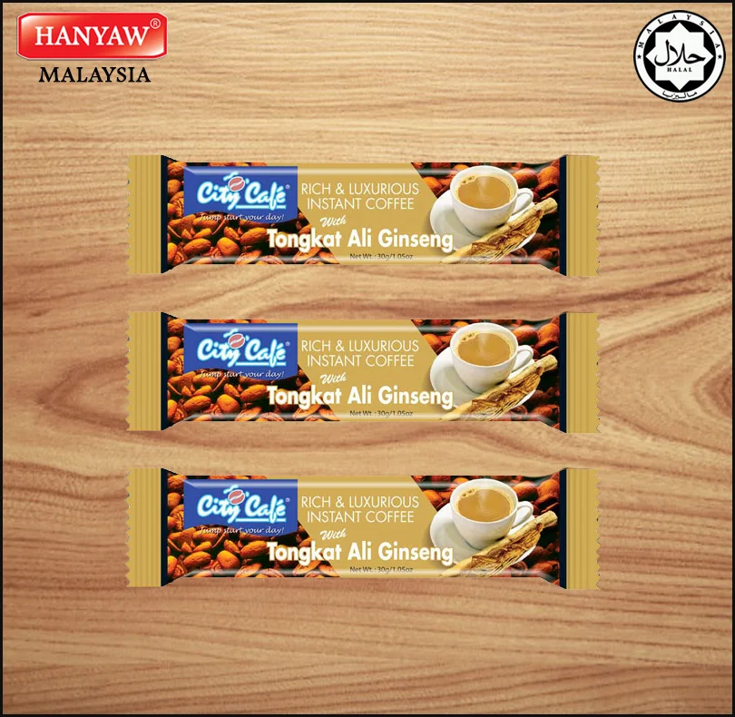 [Malaysia] Fast Shipping + Halal Certified City Cafe  Tongkat Ali Ginseng 5 in 1 ( 20 Bags x 30g x 15 Stick /Ctn )