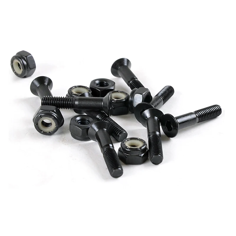 black 29mm skateboard accessories part hardware bolts screws