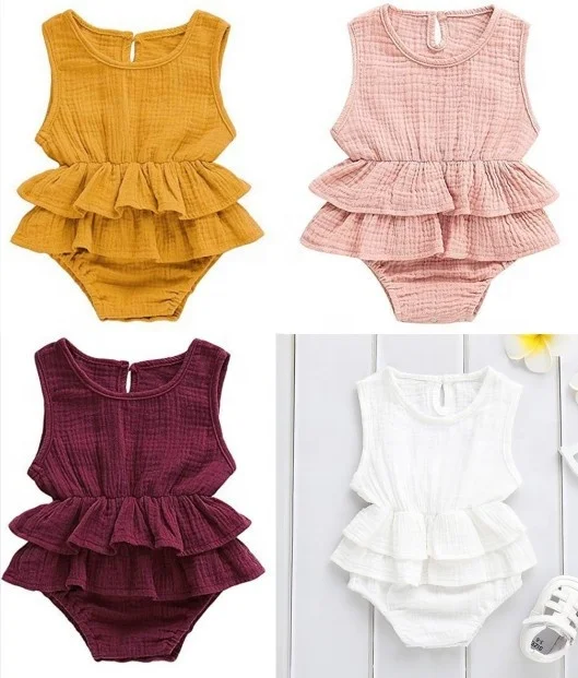 Girl Clothes Sleeveless Romper Tutu Dress 1PC Baby Girl Outfit baby clothes in bulk