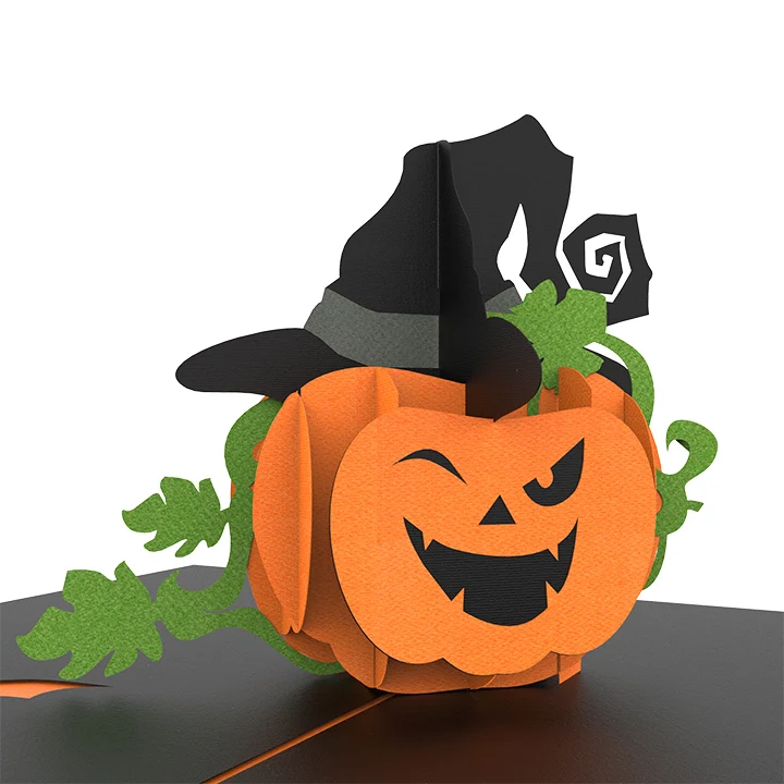 
Happy Halloween Pumpkin Handmade Laser Cut 3D Greeting Pop Up Card Craft Wholesale Vietnam 