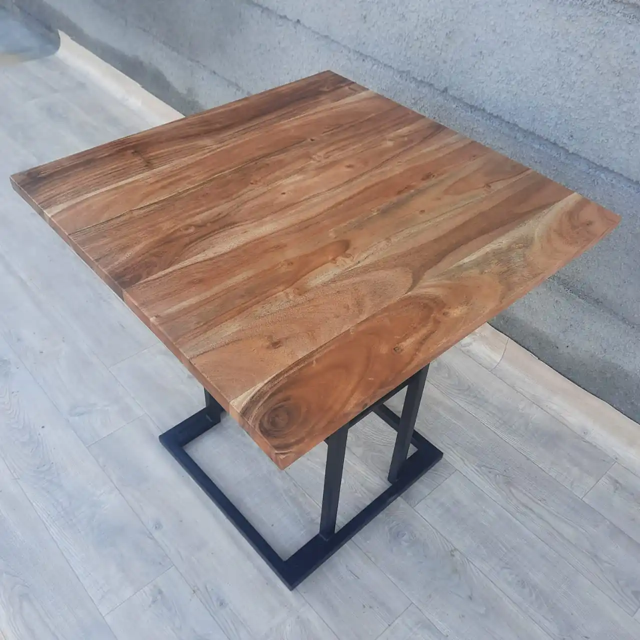 small dining table cheap solid wood iron table