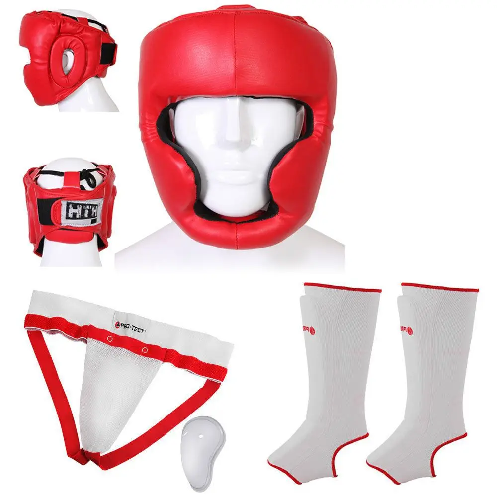 Leather Groin Guard Groin Protector Custom Made Winning Boxing Sets Boxing Gear Leather Sets Boxing gloves head guard groin guar