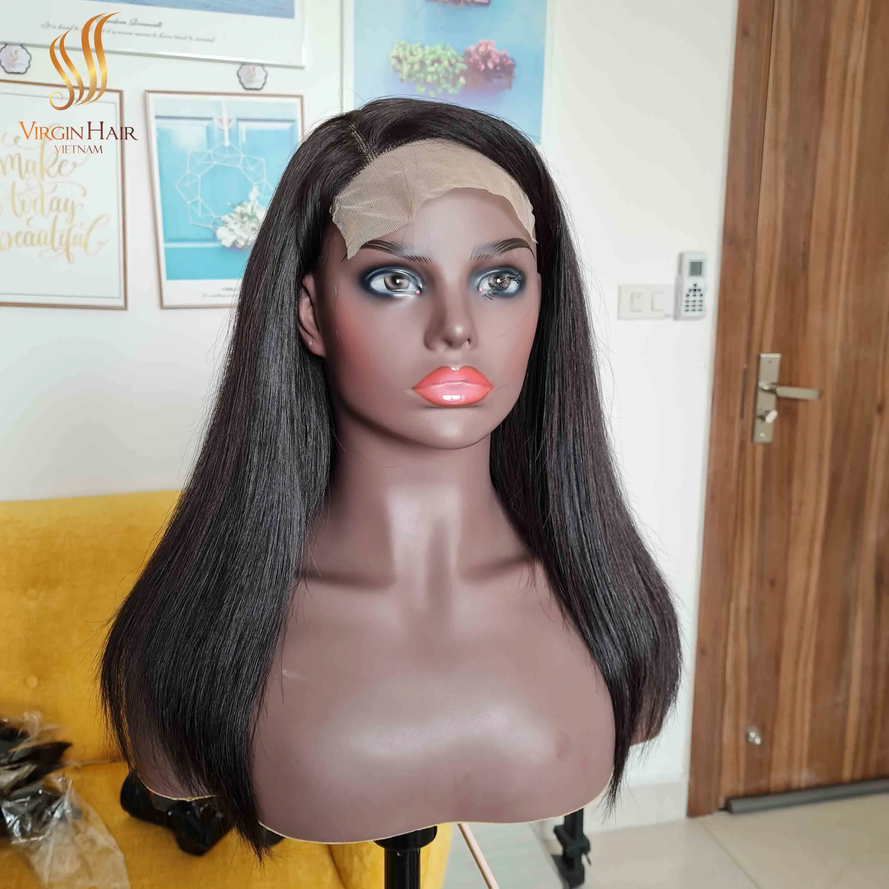 Wholesale  Raw Donor Vietnamese Virgin Cuticle Aligned Natural Black Bone Straight Peruvian HD Lace Wigs Extension Vendors