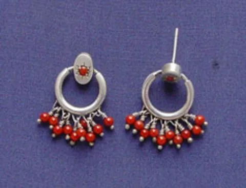 Silver charm Earring