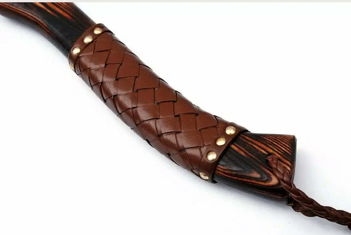 Custom Handmade Damascus Steel Viking Style Axe Camping Axe High Quality Tactical Axe Hatches With leather sheath