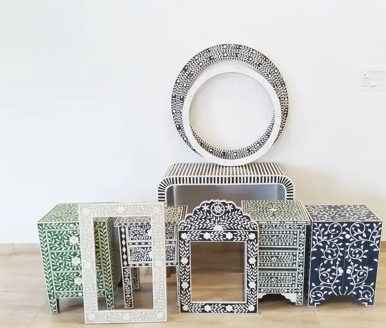 Best Quality Bone Inlay Console Tables Luxury Side Table For Living Room Console Table Furniture