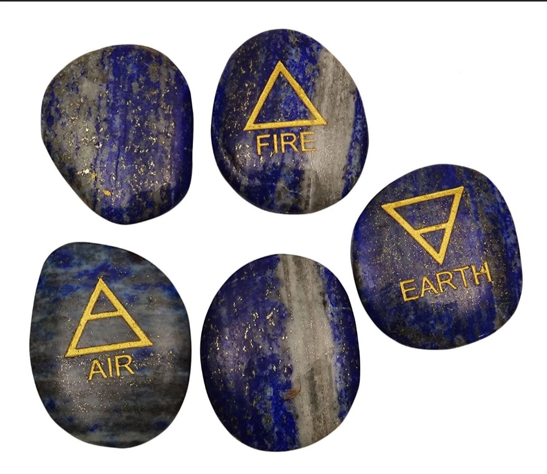 Лазурит рейки барабан с пятью элементами жизни гравировка на нем оптовая продажа хрустальные ремесла лечебный минеральный камень метафический