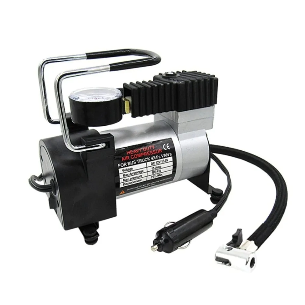 Universal 12V High-Power Car Double-Cylinder Inflator Pump Air Compressor Inflator Portable 150psi Car Tire Pump