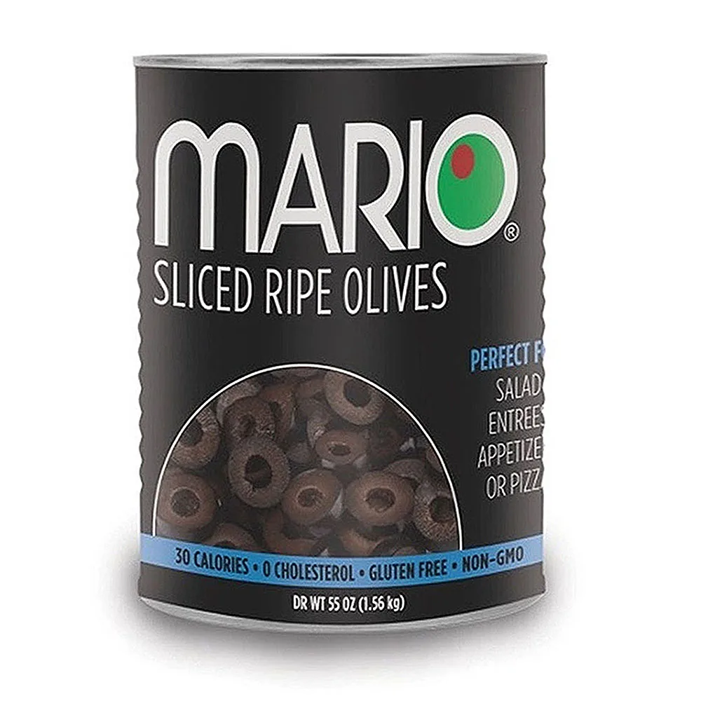 Флакон Марио камахо со зрелыми оливками, 55 унций, непревзойденный, вкусный, выразительный вкус, черные оливки класса премиум