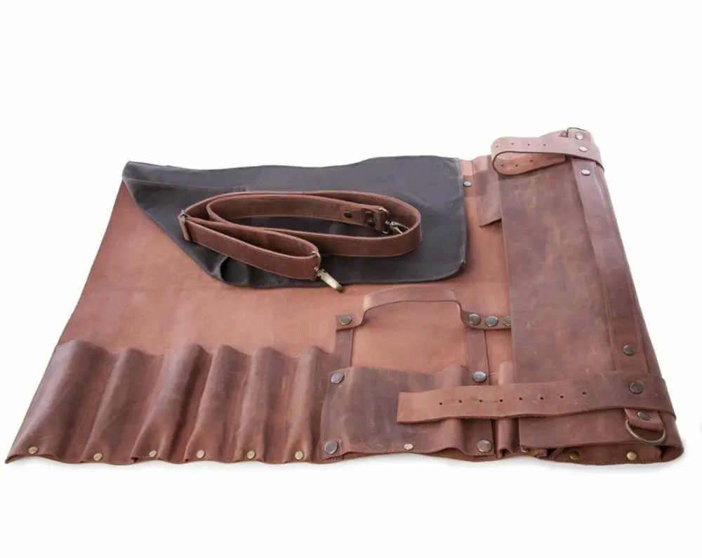 
Leather knife roll chef knife bag leather knife roll 