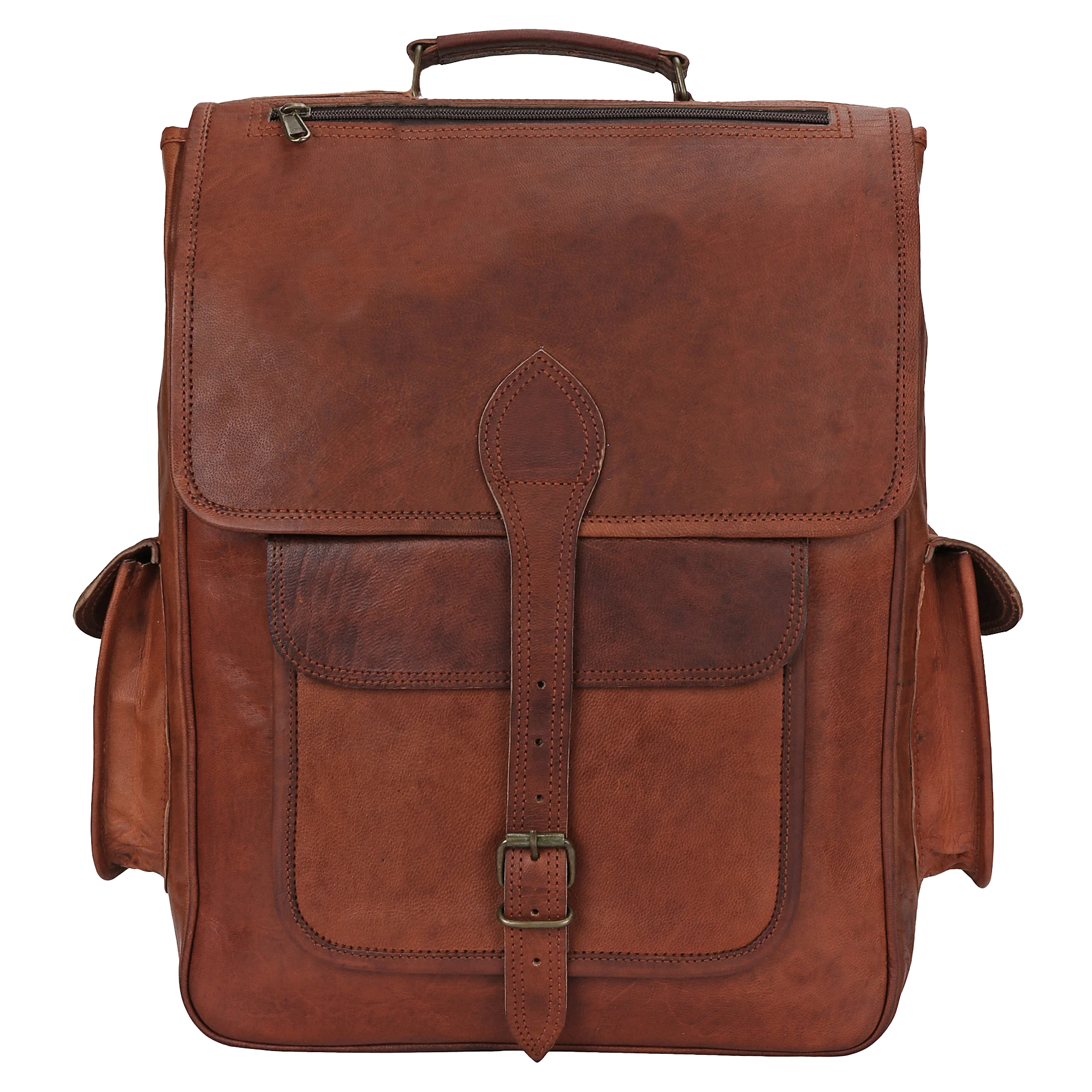 Винтажный рюкзак из натуральной кожи для ноутбука, сумка для книг для женщин и мужчин, коричневый рюкзак из искусственной кожи