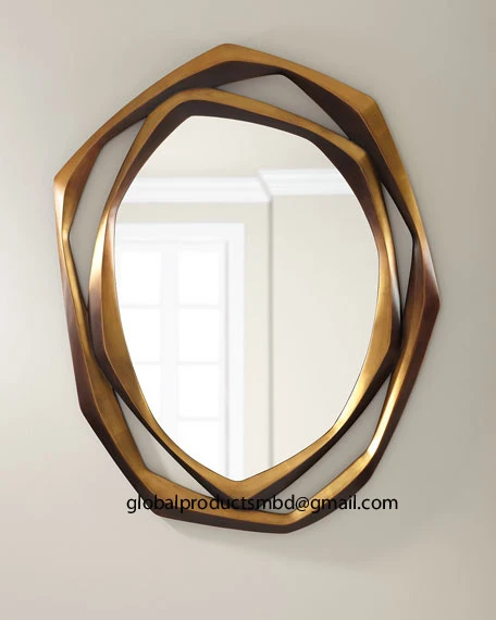 Modern Wall Mirror decor Metal Decorative Wall Art Hanging Circle Mirror for The Living Room Bathroom Bedroom and Entryway