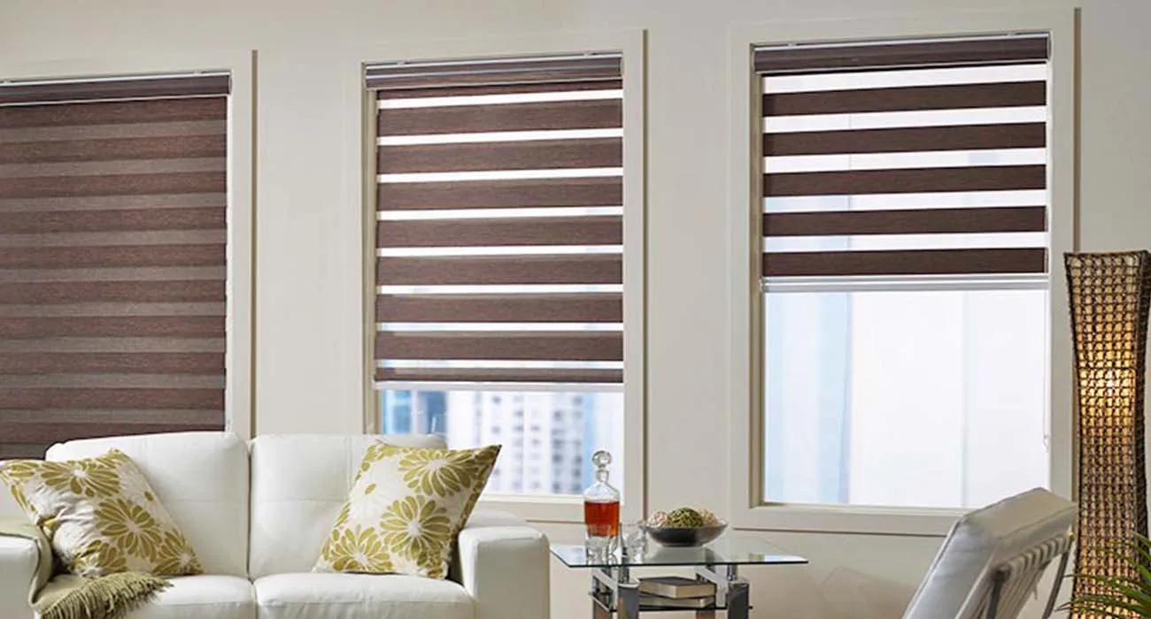 Tuya Wifi Alexa  Double Zebra Window Roller Shades Blinds Electric Roller Blinds -