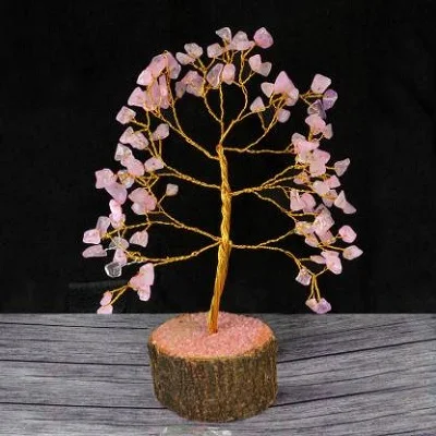 Натуральный розовый кварц кристалл денежное дерево: драгоценный камень дерево оптовая продажа