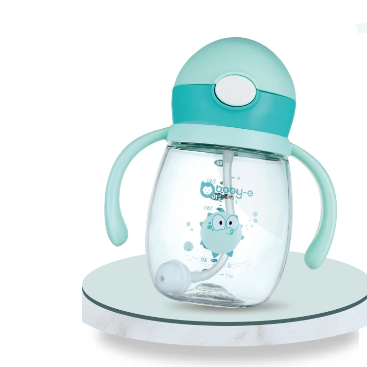 
280ml Popular Tritan Material BPA Free Odor Free Transparent Baby Straw Cup 