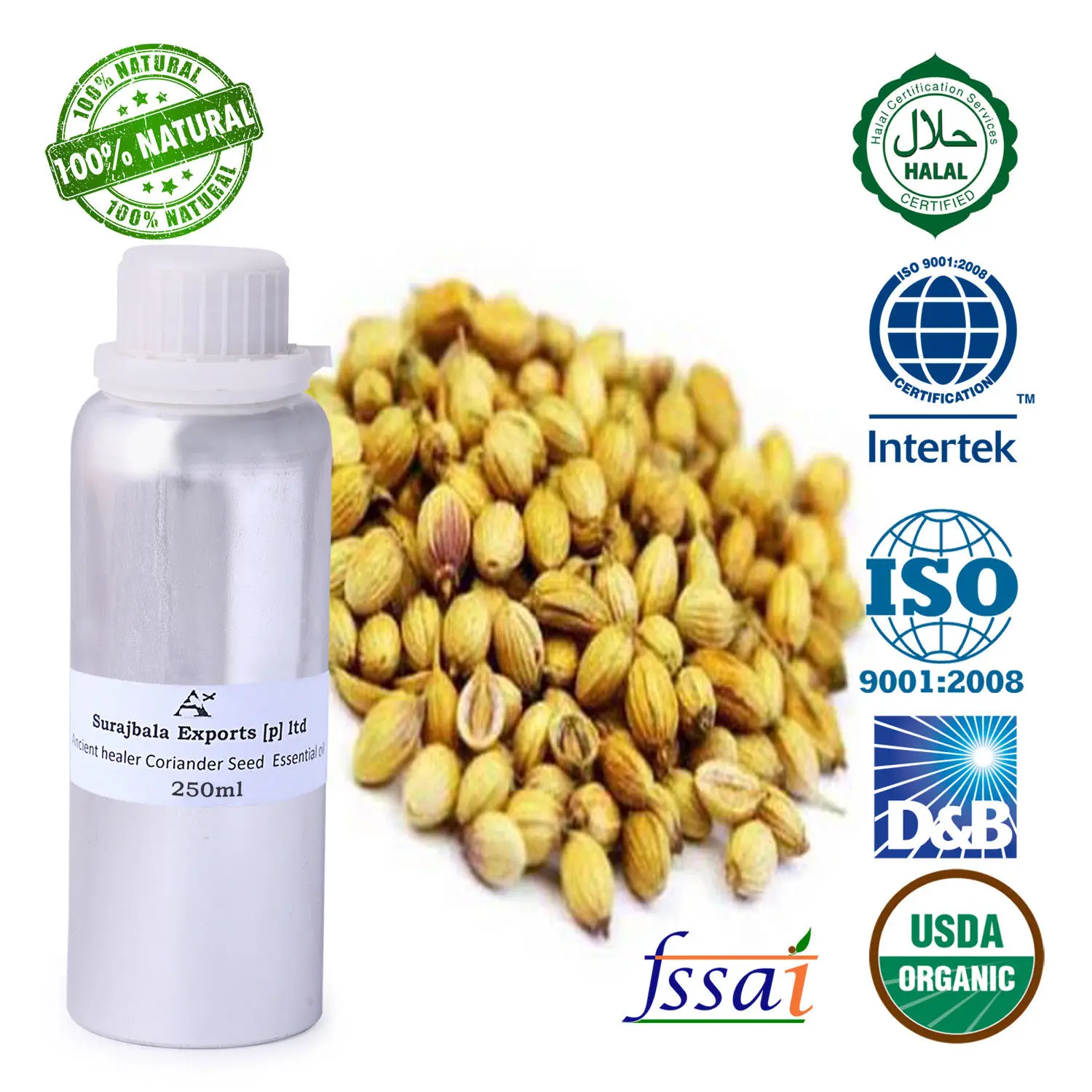 100% Pure Natural  Essential Coriander Oil