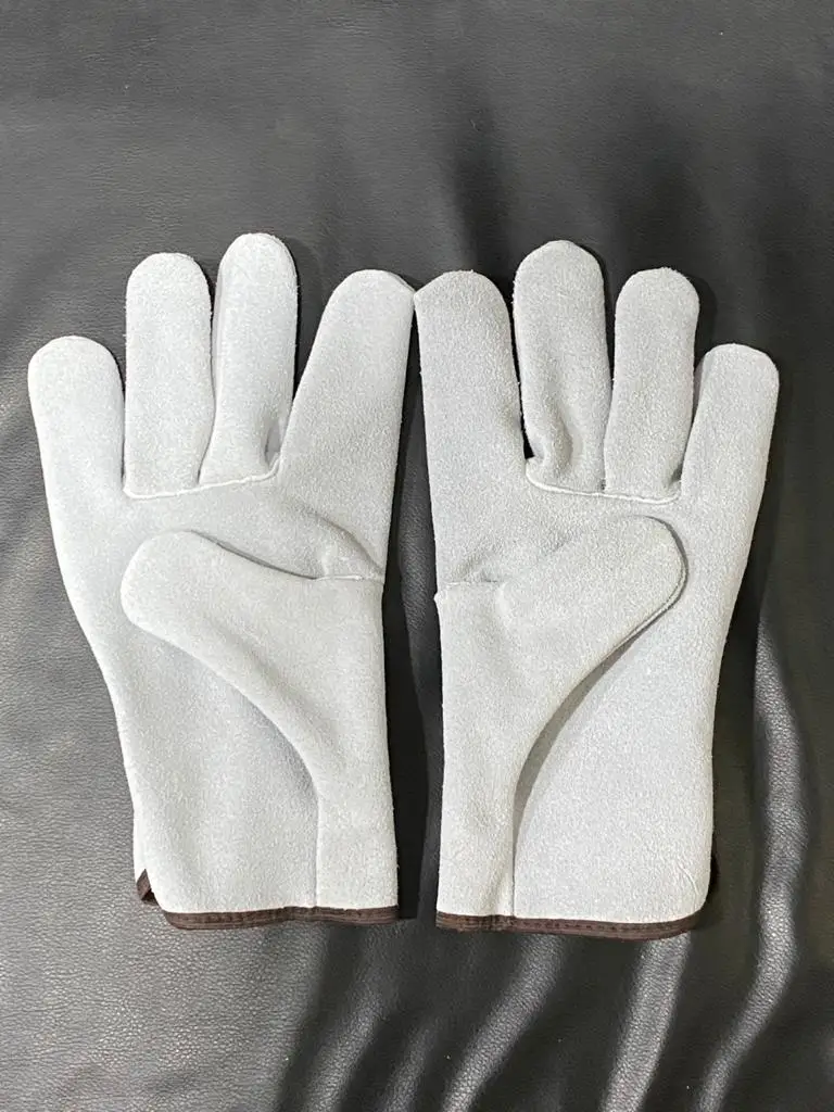 Wholesale cheap price Cowhide  Leather  Working Gloves  Goatskin leather safety  gloves for  Workers