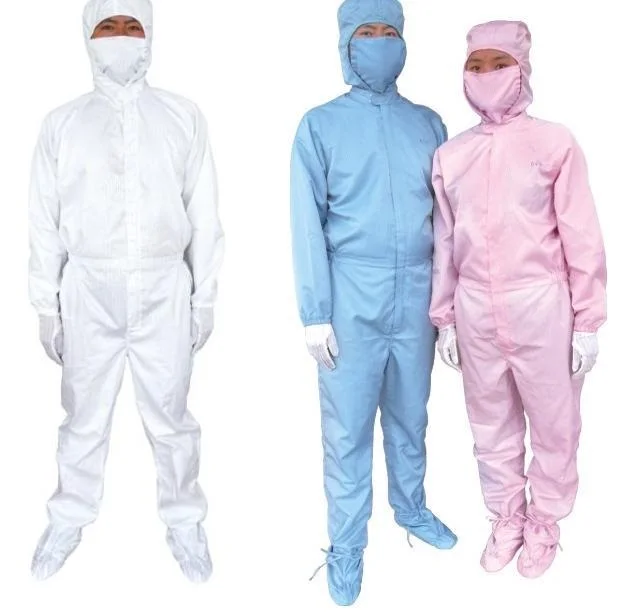 
Clean Room Jumpsuit with Hood Antistatic Clothing Coverall ESD Cleanroom Disposable (CR) 