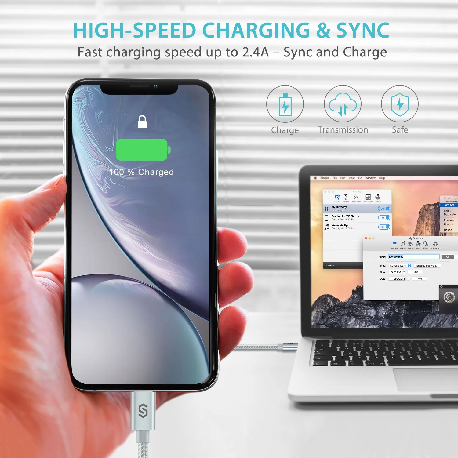  Syncwire покрыт 3. Зарядное устройство USB 3ft/1m 6.5ft/2m нейлон зарядное кабель Lightning для Iphone 11 Xs Max XR X 8 7 6 6s Plus SE 5S 5C 5 iPad