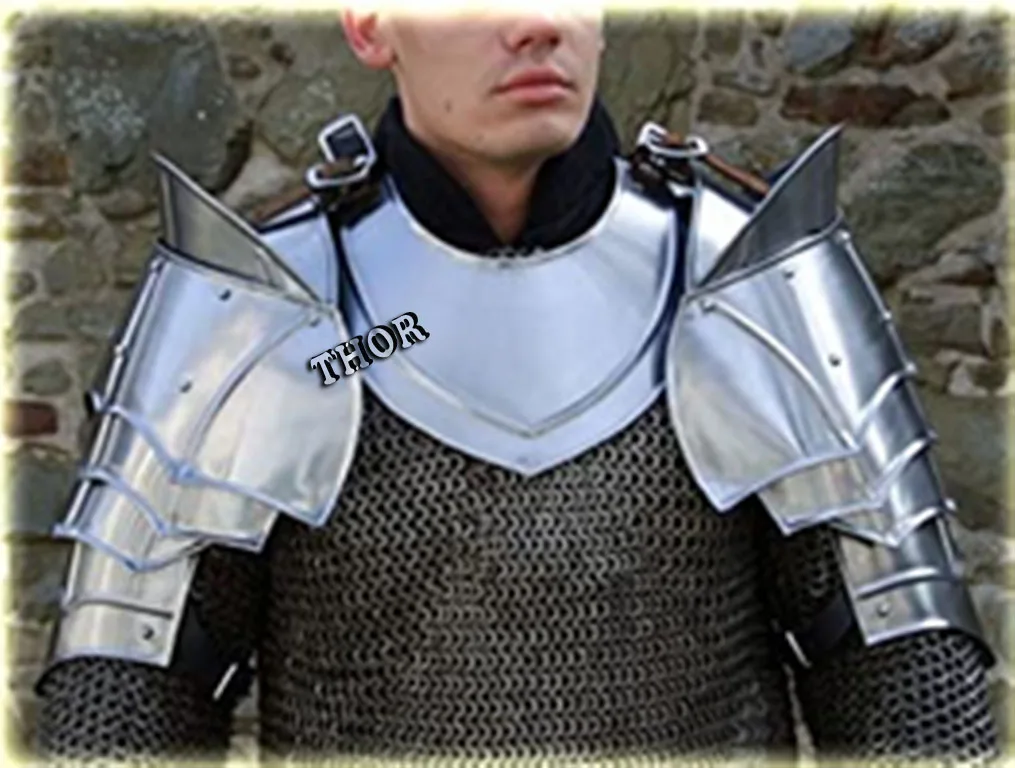  Средневековый Templar Warrior Pauldron набор стальной армированный наплечный комплект (из 2 шт.) 