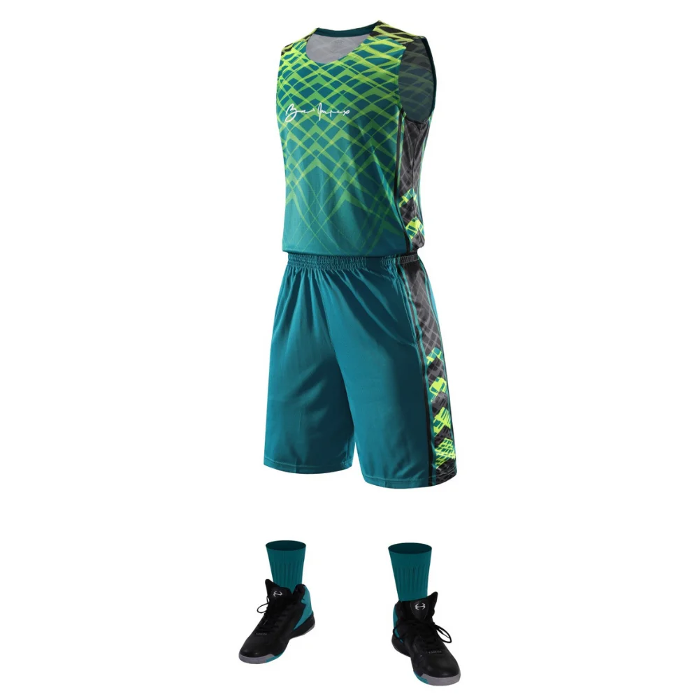 Custom your team logo Basket Ball Uniform men women boys basketball training jersey set